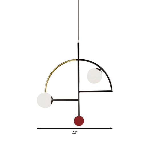 Modern Black And Gold Hemisphere Chandelier - Kitchen Lighting Ideas