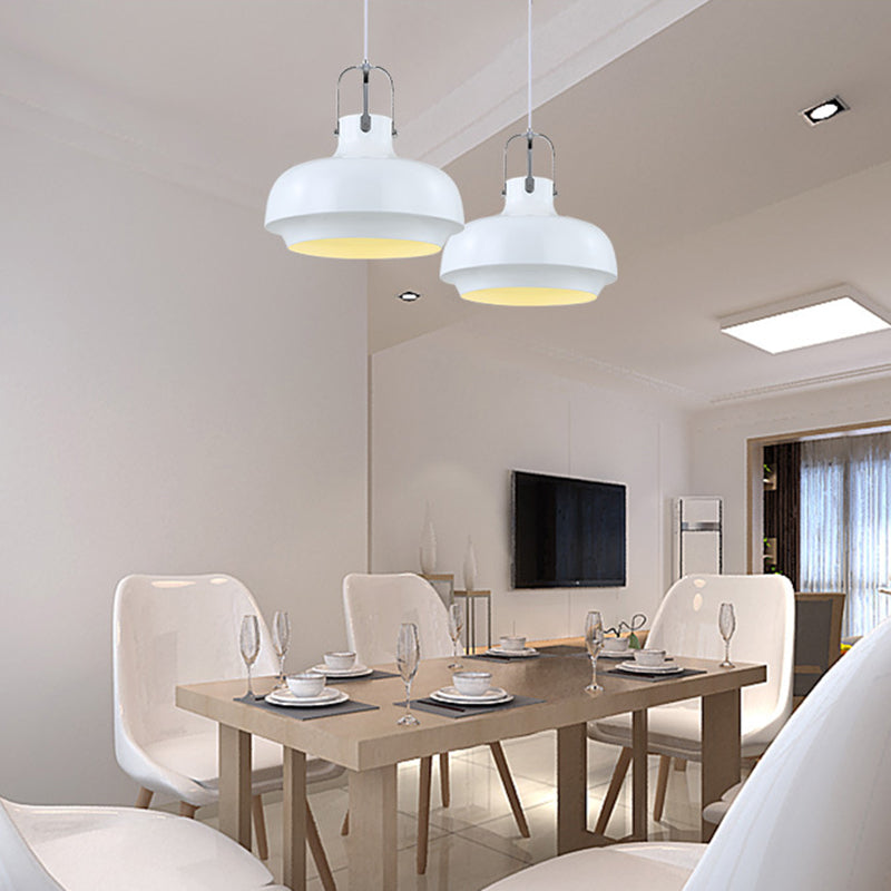 Modern Barn Metal Pendant Light - 10’/14’ Wide White/Pink