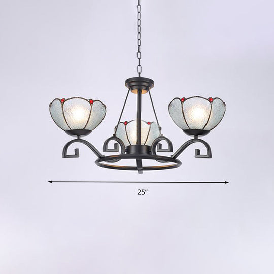 Glamorous Tiffany Chandelier With Frosted Glass Suspension And Multiple Sizes: 3 6 Or 8 Lights In
