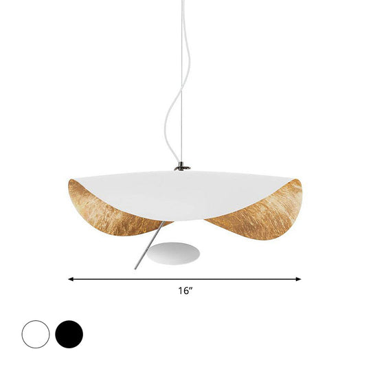 Modern Metal Geometric Pendant Light Kit - 16’’/23.5’’ Wide White/Black Down Lighting For