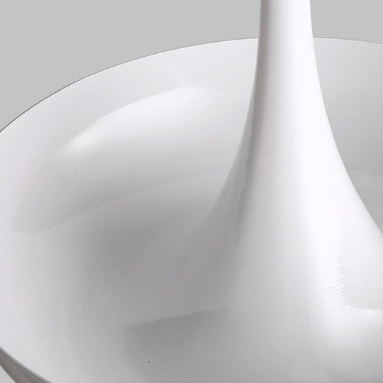 White Modern Metal Pendant Lamp For Dining Room With 1 Light Suspension