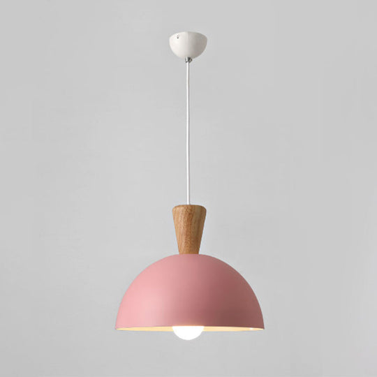 Modern White/Pink Metal Pendant Ceiling Light For Dining Rooms