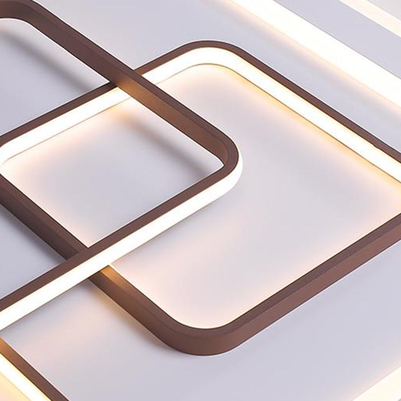 Minimalist Rectangle Led Ceiling Light: Acrylic Flush Mount For Living Room