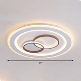 Minimalist Acrylic Led Bedroom Ceiling Lamp In White - 24.5/31 Wide Circle Flush Mount Lighting