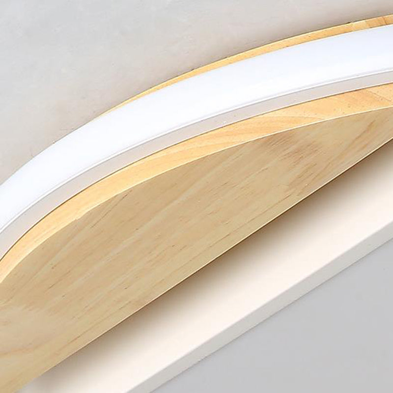 Circular Flush Mount Led Ceiling Light Fixture - Modern Acrylic Design 16.5’ Wide White/3 Color