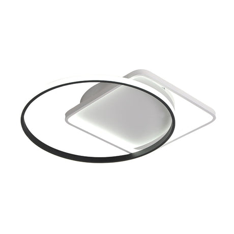 Modernist Acrylic Led Flushmount Ceiling Light In White/Warm 16/19.5 Wide