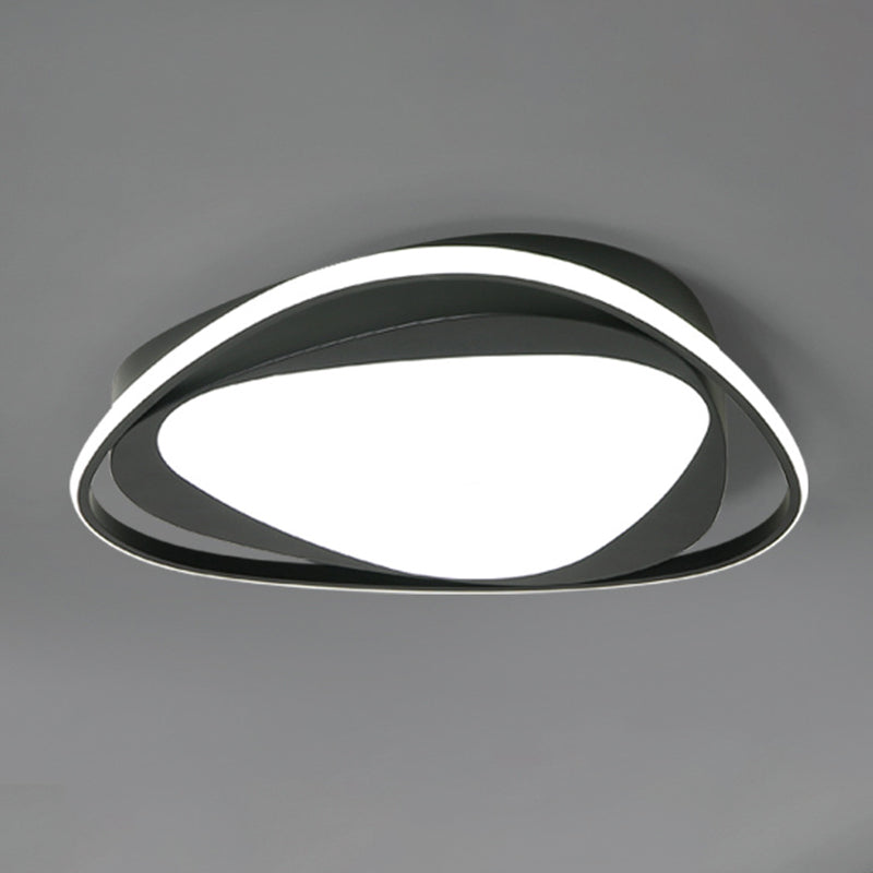 Modern Triangle Metal Ceiling Light Fixture - Black 16.5’/20.5’ Wide Led Flush Mount