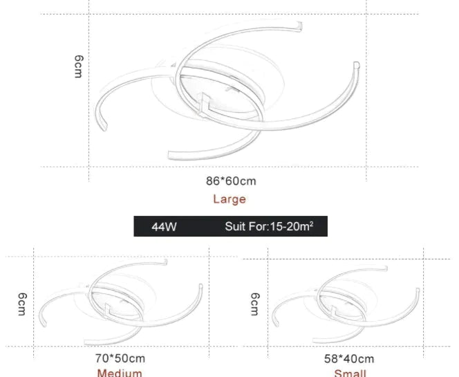 New Dimming Ceiling Lights For Living Study Room Bedroom Home Dec Plafond Iron Shape Modern Led