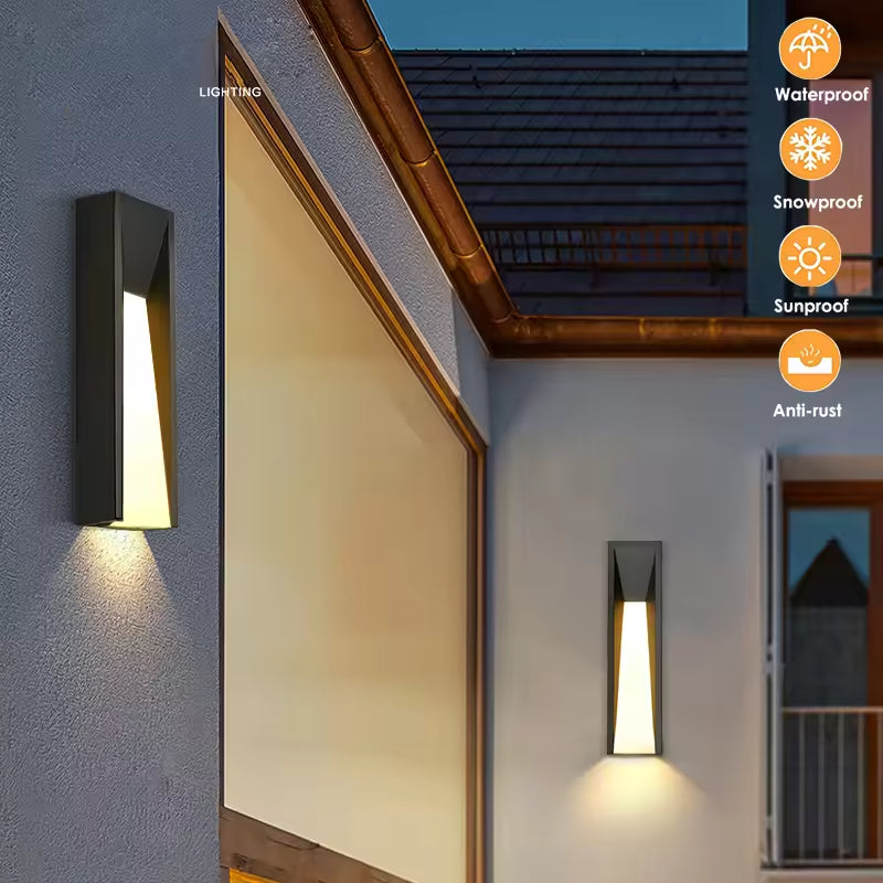 Outdoor Wall Lamp LED Black Lighting Exterior Light-1-Light Outdoor Lamp