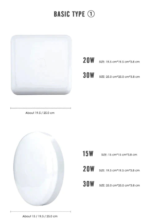 Motion Sensor Led Ceiling Light 30W 36W Pir Surface Mounted Lamp Indoor Lighting Home Kitchen