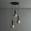 3-Head Brass Grenade Shaped Ceiling Light - Metallic Suspension Fixture / Round