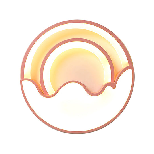 Macaron Led Ceiling Lamp - Modern Flush Mount Light For Child’s Bedroom