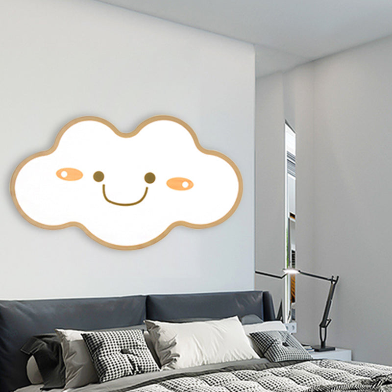 Shy Cloud Acrylic Led Ceiling Light For Child’s Bedroom In White / 19.5’