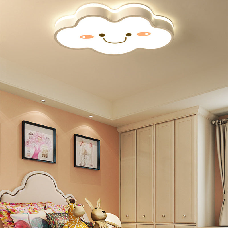 Shy Cloud Acrylic Led Ceiling Light For Child’s Bedroom In White