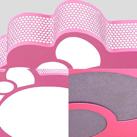 Pink Cartoon Acrylic Metal Led Ceiling Light For Girls’ Room