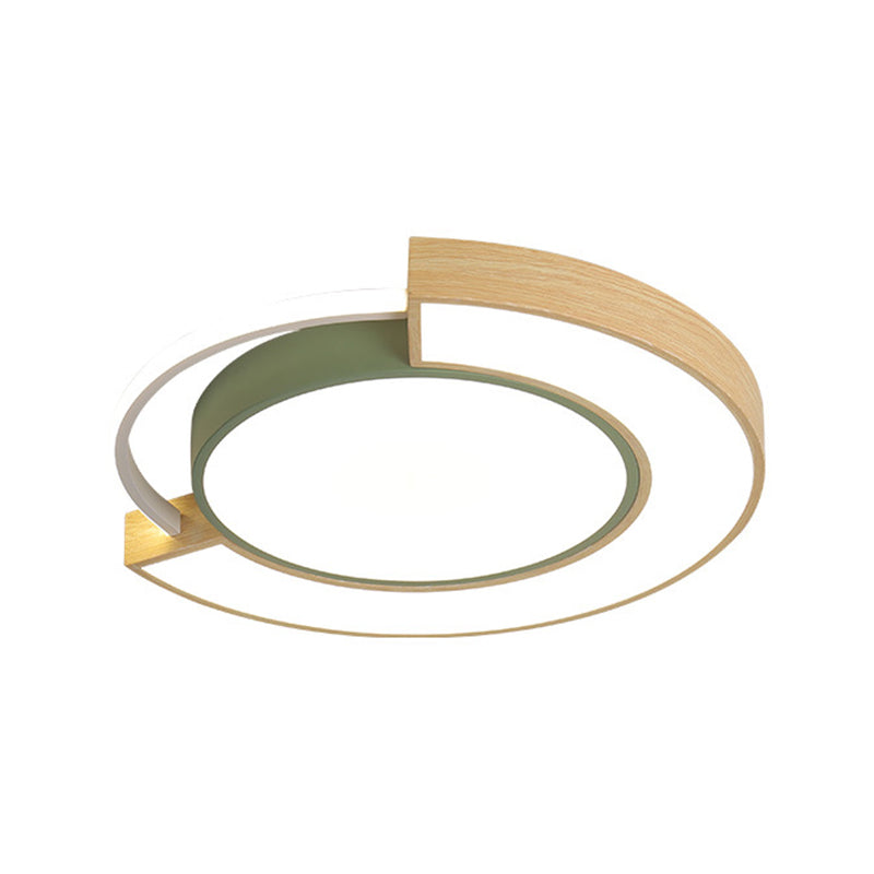 Modern Acrylic Led Flush Mount Light - Grey/Green 16.5/20.5 Diameter White/Warm Available