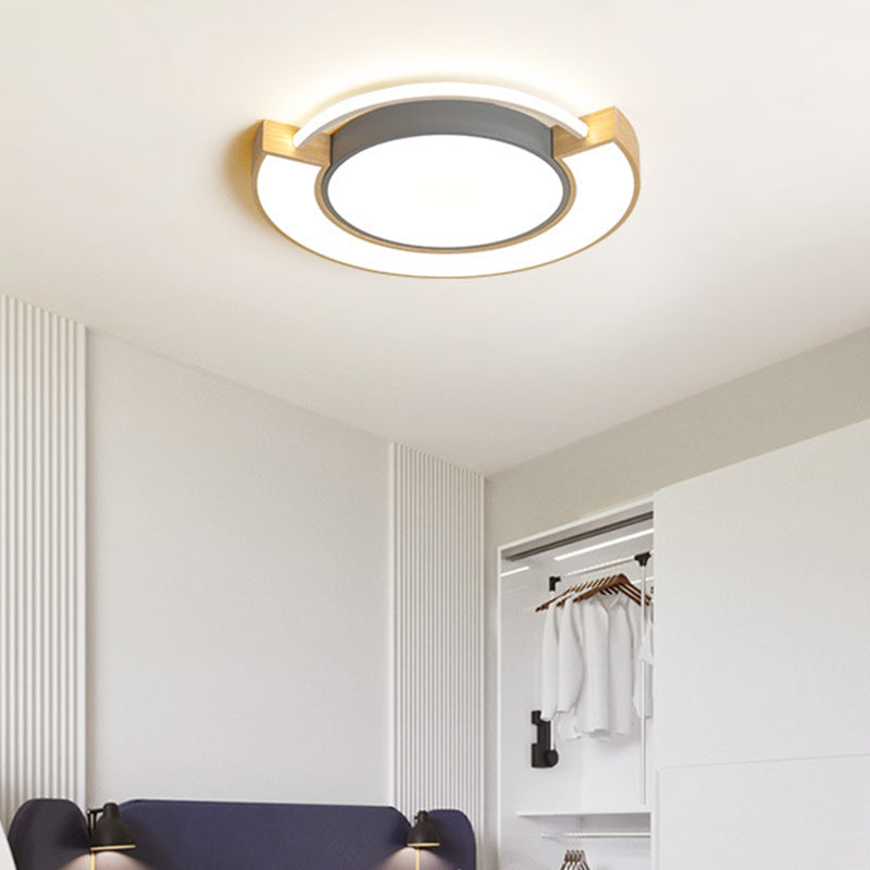 Modern Acrylic Led Flush Mount Light - Grey/Green 16.5’/20.5’ Diameter White/Warm Available