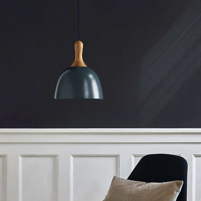 Modern Metal Pendant Ceiling Light - Dark Army Green Hanging Lamp