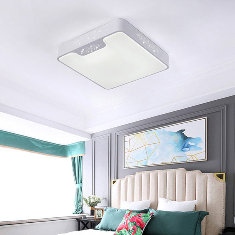 20/41 Wide White Square/Rectangle Led Flush Mount Modern Ceiling Lamp Metal / 20