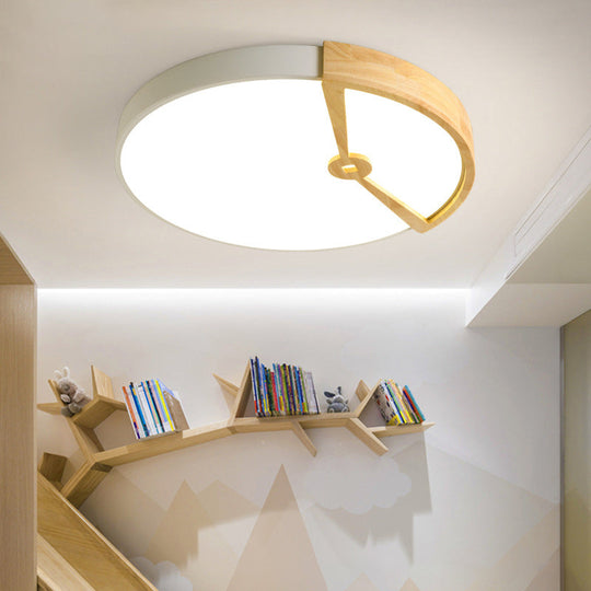 Modern 16’/19.5’ Wide Round Metal Ceiling Light Fixture With Led Flush Mount Lamp In White/Warm