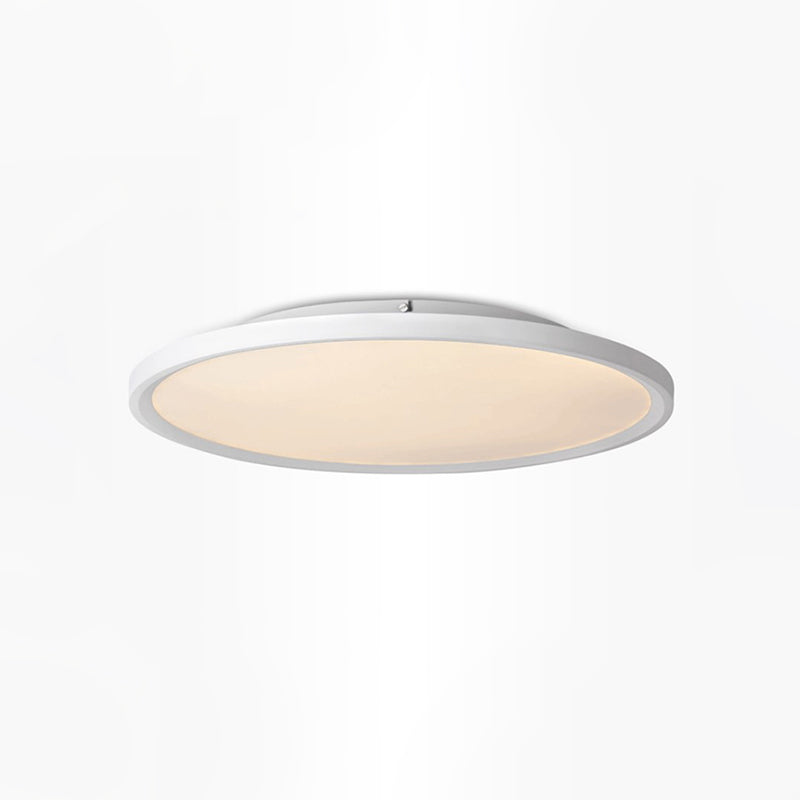 Modern Led Flush Mount Light With Metal Shade And Acrylic Diffuser In White/Warm 16/19.5 Diameter