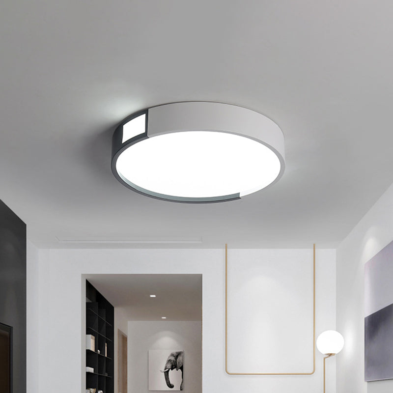 Round Led Ceiling Light Fixture In Black/White Sizes 16-23.5 For Modern Bedrooms