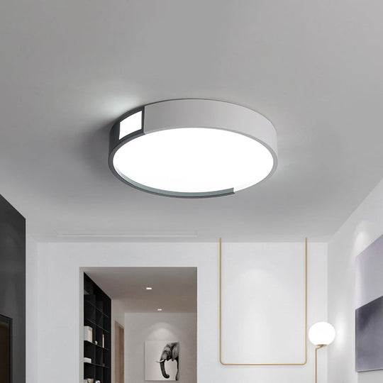 Round Led Ceiling Light Fixture In Black/White Sizes 16-23.5 For Modern Bedrooms