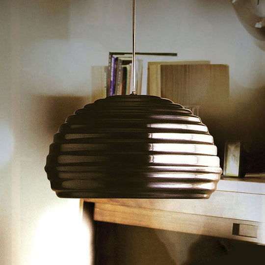 Modern Metal Pendant Light: Sleek Chrome Down-Lighting For Bedroom