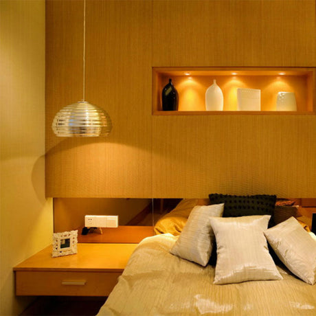 Modern Chrome Hanging Pendant Light With Down Lighting For Bedroom - Bowl Metal 1 Bulb