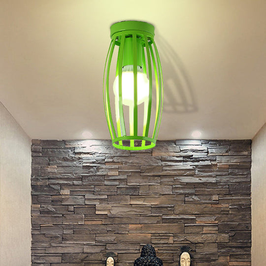 Nordic Metal Ceiling Mount Lamp | Oval Flush Light 1 Corridor Lighting -