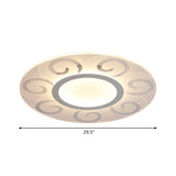 Modern Acrylic Led Flushmount Ceiling Light For Living Room - Ultra Thin Design In Multiple Widths