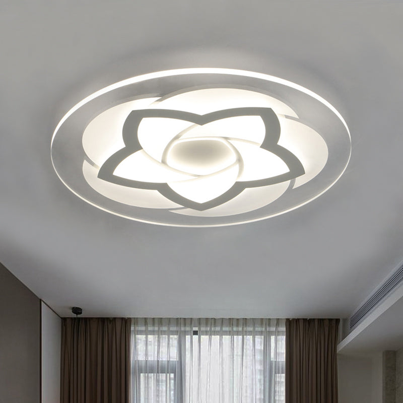 Flower Flush Light Modern Acrylic Ultra Thin Led Ceiling - Ideal For Bedroom 16/19.5/23.5/29.5 W