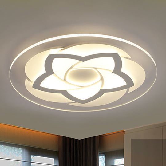 Flower Flush Light Modern Acrylic Ultra Thin Led Ceiling - Ideal For Bedroom 16’/19.5’/23.5’/29.5’ W