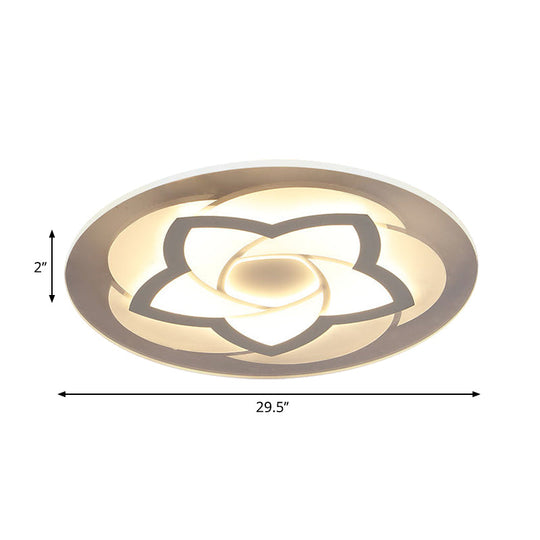 Flower Flush Light Modern Acrylic Ultra Thin Led Ceiling - Ideal For Bedroom 16’/19.5’/23.5’/29.5’ W