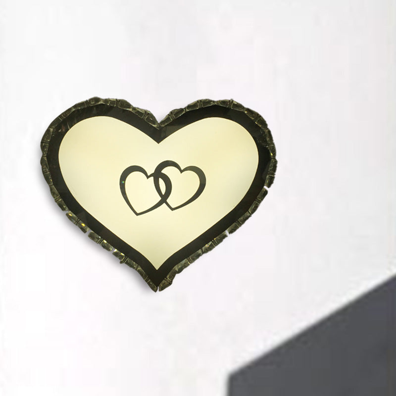 Led Bedroom Wall Sconce With Heart-Shaped Crystal Shade In Warm/White Light - Simple & Chic Lighting