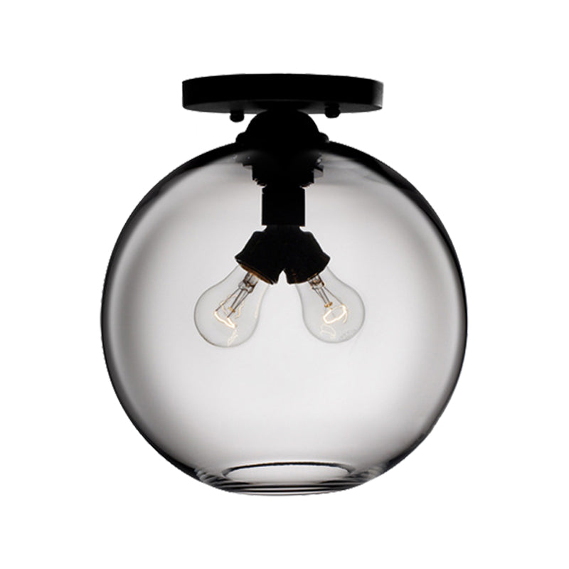 Modern 2-Head Flushmount Ceiling Lamp With Colorful Glass Shades - Global Mounted Light

Or

Global