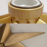 Contemporary Black/Bronze Anise Star Flush Ceiling Light - 1 Head Stairway Mount Fixture