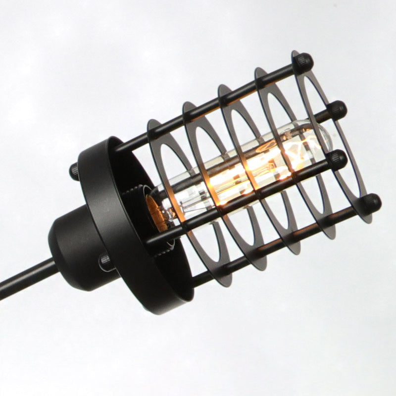Vintage Black Chandelier Light: Starburst Metal With 9/12/15 Heads & Cylinder Frame Shade For
