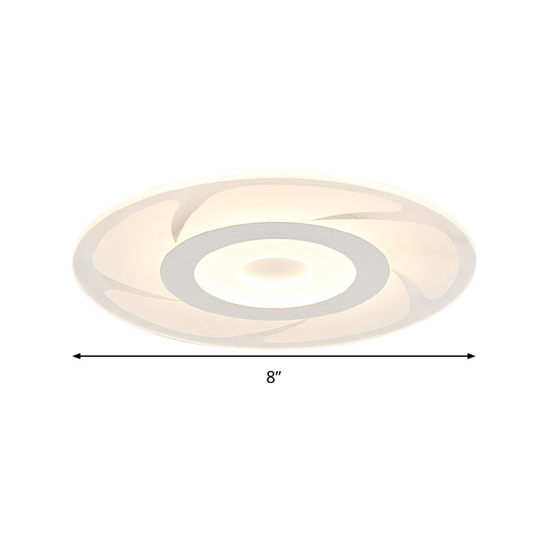 Super Thin Acrylic Windmill Flush Lamp - Modern Style Led Ceiling Mount Light (White/Warm/Inner Warm