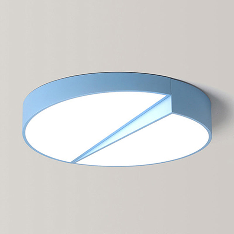 Stylish Half-Round Led Flush Ceiling Light For Dining Room - Macaron Loft Design