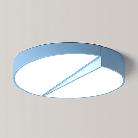 Stylish Half-Round Led Flush Ceiling Light For Dining Room - Macaron Loft Design