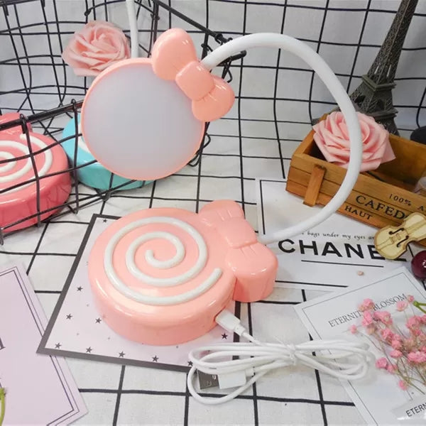 Candy-Styled Study Desk Light With Flexible Gooseneck Perfect For Girls Bedrooms Pink