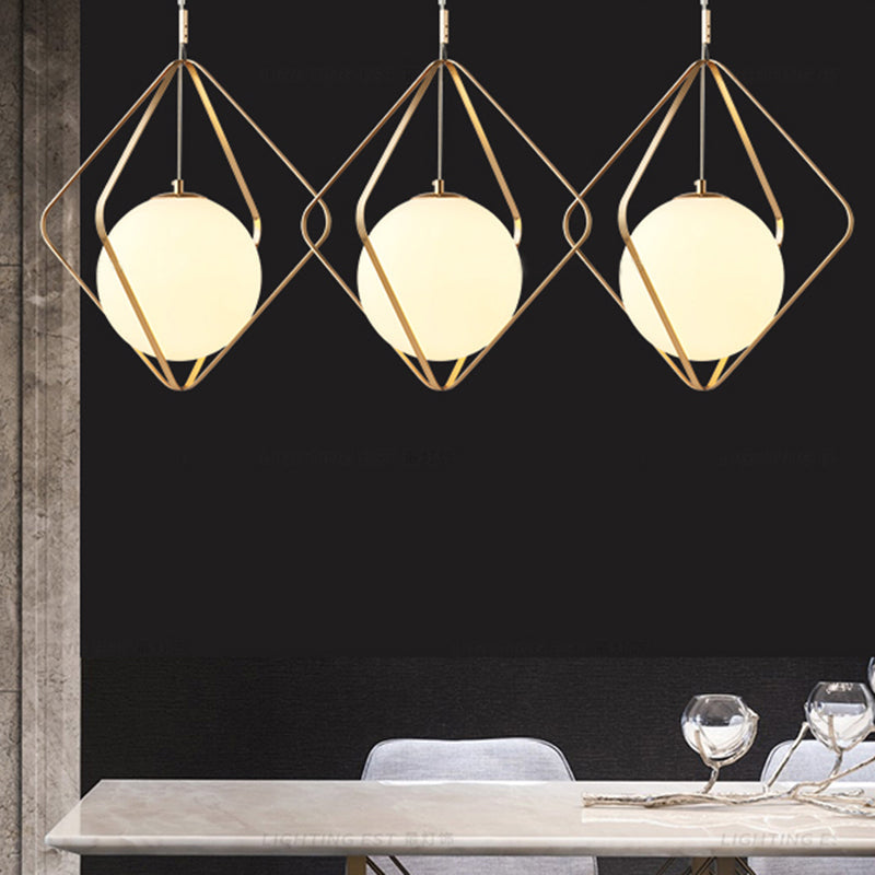 Minimalist Gold Pendant Light - 1 Head Led Down Lighting For Bedroom 10.5/16 W / 10.5