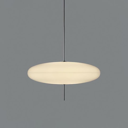 Circular Modernism Pendant Light With White Glass - 1-Bulb Dining Room Ceiling Fixture