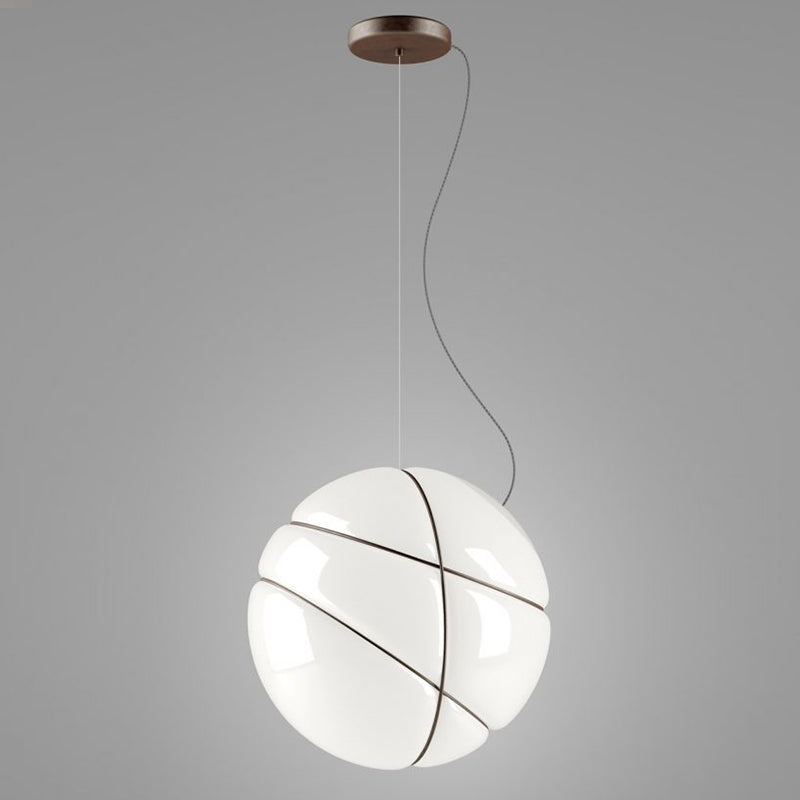 Modern White Glass Ceiling Light With 1 Bulb - Perfect For Dining Rooms