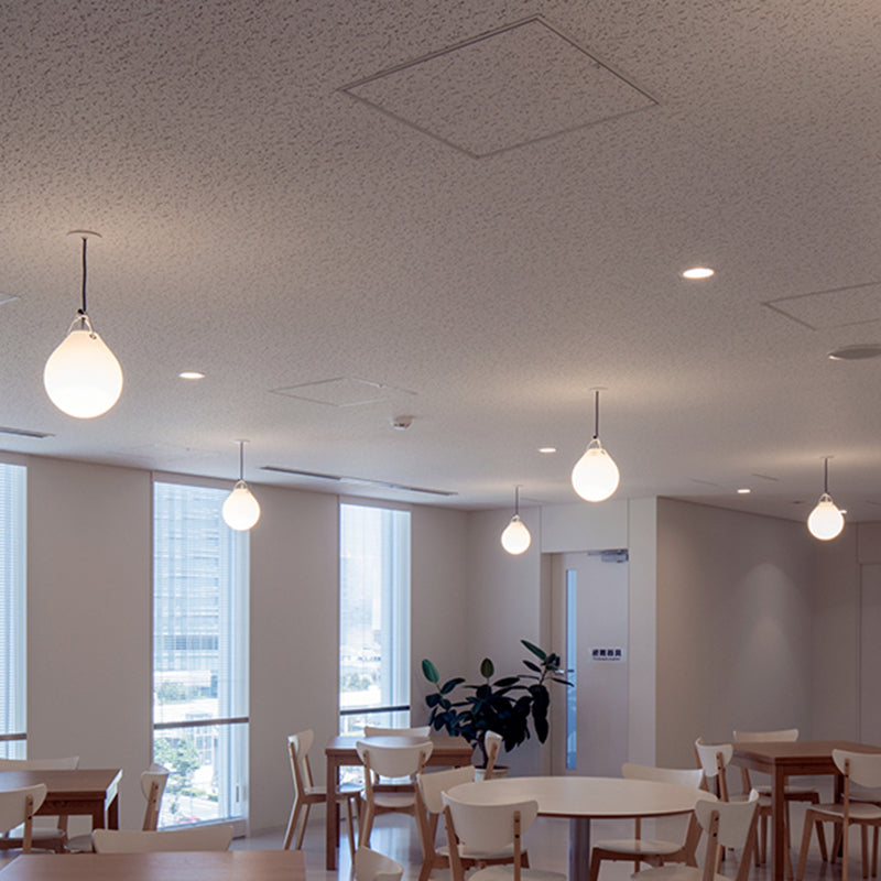 Sleek Minimalism Sphere Suspension Light In White Glass - 1 Head 7’/10’ Wide Ideal For