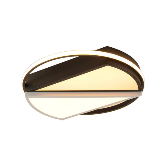 Modern Flushmount Led Ceiling Light In White - Ideal For Living Room