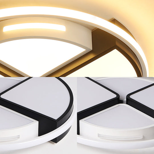 Modern Acrylic Round Ceiling Lights Flush Mount - Warm/White 16’/19.5’’ Note: Seo