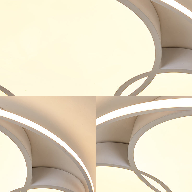 Contemporary Led Flush Mount Ceiling Light With Frosted Diffuser