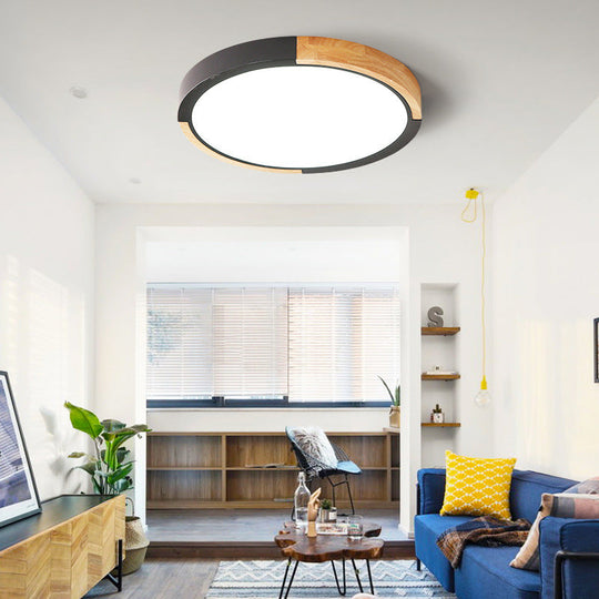 Nordic Style Led Ceiling Flush Mount Lighting With Acrylic Shade